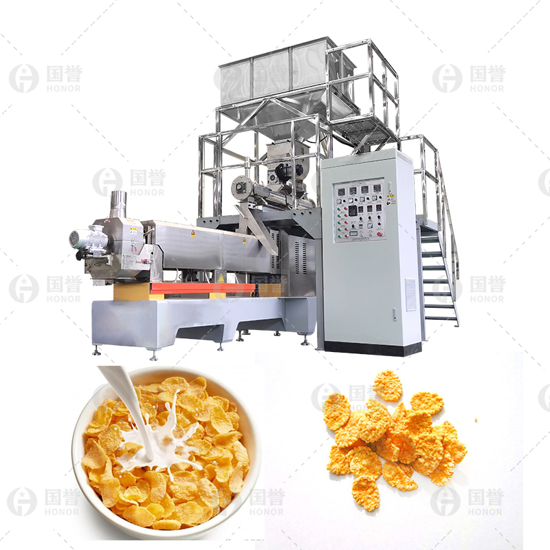 连续生产玉米片生产线即食玉米片涂糖玉米片生产设备